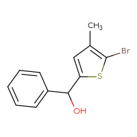 Chemical structure of (5-bromo-4-methylthiophen-2-yl)(phenyl)methanol - CSSB00012676852