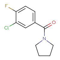 Chemical structure of 1-(3-chloro-4-fluorobenzoyl)pyrrolidine - CSSB00012914390