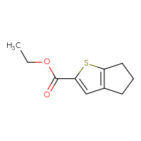 Chemical structure of ethyl 4H,5H,6H-cyclopenta[b]thiophene-2-carboxylate - CSSB00000173021