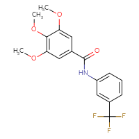 Chemical structure of 3,4,5-trimethoxy-N-[3-(trifluoromethyl)phenyl]benzamide - CSSB00027989867