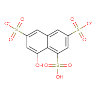 Chemical structure of 4-hydroxy-5-sulfonaphthalene-2,7-disulfonate - CSSB00160801690