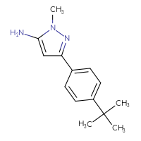 Chemical structure of 3-(4-tert-butylphenyl)-1-methyl-1H-pyrazol-5-amine - CSSB00000643641