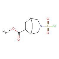 Chemical structure of methyl 3-(chlorosulfonyl)-3-azabicyclo[3.2.2]nonane-6-carboxylate - CSSB21224767618