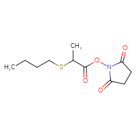 Chemical structure of 2,5-dioxopyrrolidin-1-yl 2-(butylsulfanyl)propanoate - CSSB20270306833