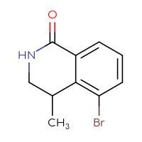 Chemical structure of 5-bromo-4-methyl-1,2,3,4-tetrahydroisoquinolin-1-one - CSSB00020726584