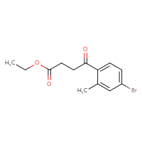 Chemical structure of ethyl 4-(4-bromo-2-methylphenyl)-4-oxobutanoate - CSSB00006004023