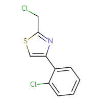 Chemical structure of 2-(chloromethyl)-4-(2-chlorophenyl)-1,3-thiazole - CSSB00000707542