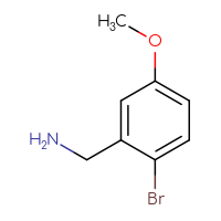 Chemical structure of 1-(2-bromo-5-methoxyphenyl)methanamine - CSSB00000746743