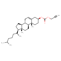 Chemical structure of (1R,3aS,3bS,7S,9aR,9bS,11aR)-9a,11a-dimethyl-1-[(2R)-6-methylheptan-2-yl]-1H,2H,3H,3aH,3bH,4H,6H,7H,8H,9H,9aH,9bH,10H,11H,11aH-cyclopenta[a]phenanthren-7-yl prop-2-yn-1-yl carbonate - CSSB00011240687