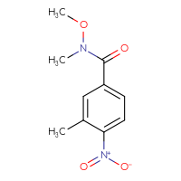 Chemical structure of N-methoxy-N,3-dimethyl-4-nitrobenzamide - CSSB00000258025