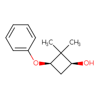 Chemical structure of (1S,3R)-2,2-dimethyl-3-phenoxycyclobutan-1-ol - CSSB00015195304