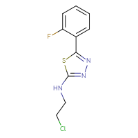 Chemical structure of N-(2-chloroethyl)-5-(2-fluorophenyl)-1,3,4-thiadiazol-2-amine - CSSB09307445904
