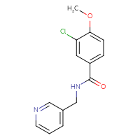 Chemical structure of 3-chloro-4-methoxy-N-[(pyridin-3-yl)methyl]benzamide - CSSB00047758802