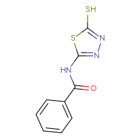 Chemical structure of N-(5-sulfanyl-1,3,4-thiadiazol-2-yl)benzamide - CSSB00000017427