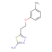 Chemical structure of 5-[2-(3-methylphenoxy)ethyl]-1,3,4-thiadiazol-2-amine - CSSB00000359422
