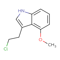 Chemical structure of 3-(2-chloroethyl)-4-methoxy-1H-indole - CSSB00010240390