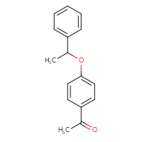 Chemical structure of 1-[4-(1-phenylethoxy)phenyl]ethan-1-one - CSSB00000599991