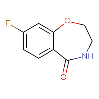 Chemical structure of 8-fluoro-2,3,4,5-tetrahydro-1,4-benzoxazepin-5-one - CSSB00000723660