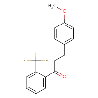 Chemical structure of 3-(4-methoxyphenyl)-1-[2-(trifluoromethyl)phenyl]propan-1-one - CSSB00020570928