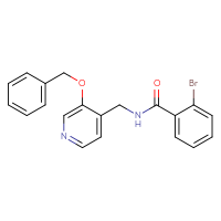 Chemical structure of N-{[3-(benzyloxy)pyridin-4-yl]methyl}-2-bromobenzamide - CSSB00421156546