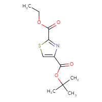 Chemical structure of 4-tert-butyl 2-ethyl 1,3-thiazole-2,4-dicarboxylate - CSSB00020633410