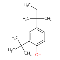 Chemical structure of 2-tert-butyl-4-(2-methylbutan-2-yl)phenol - CSSB00121570597