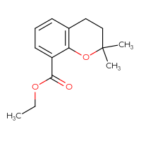 Chemical structure of ethyl 2,2-dimethyl-3,4-dihydro-2H-1-benzopyran-8-carboxylate - CSSB03567453921