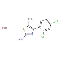 Chemical structure of 4-(2,4-dichlorophenyl)-5-methyl-1,3-thiazol-2-amine hydrobromide - CSSB00020603867