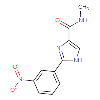 Chemical structure of N-methyl-2-(3-nitrophenyl)-1H-imidazole-4-carboxamide - CSSB02268884630