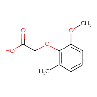 Chemical structure of 2-(2-methoxy-6-methylphenoxy)acetic acid - CSSB00009910118