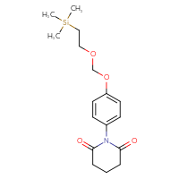 Chemical structure of 1-(4-{[2-(trimethylsilyl)ethoxy]methoxy}phenyl)piperidine-2,6-dione - CSSB21432560025