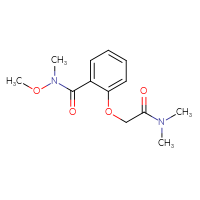Chemical structure of 2-[(dimethylcarbamoyl)methoxy]-N-methoxy-N-methylbenzamide - CSSB02012645880