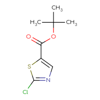 Chemical structure of tert-butyl 2-chloro-1,3-thiazole-5-carboxylate - CSSB00000070473