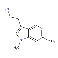 Chemical structure of 2-(1,6-dimethyl-1H-indol-3-yl)ethan-1-amine - CSSB00000758507