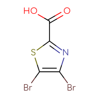 Chemical structure of dibromo-1,3-thiazole-2-carboxylic acid - CSSB00015544960