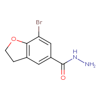 Chemical structure of 7-bromo-2,3-dihydro-1-benzofuran-5-carbohydrazide - CSSB08103206443