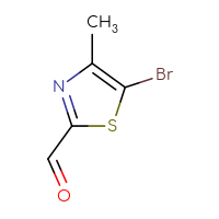 Chemical structure of 5-bromo-4-methyl-1,3-thiazole-2-carbaldehyde - CSSB00010114284