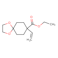 Chemical structure of ethyl 8-ethenyl-1,4-dioxaspiro[4.5]decane-8-carboxylate - CSSB00056046604