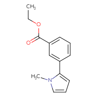 Chemical structure of ethyl 3-(1-methyl-1H-pyrrol-2-yl)benzoate - CSSB03567403893