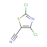 Chemical structure of dichloro-1,3-thiazole-5-carbonitrile - CSSB00000089572
