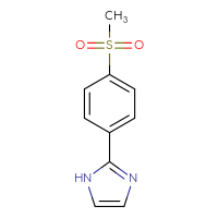 Chemical structure of 2-(4-methanesulfonylphenyl)-1H-imidazole - CSSB00025702818