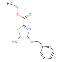 Chemical structure of ethyl 4-(benzyloxy)-5-methyl-1,3-thiazole-2-carboxylate - CSSB00025782328