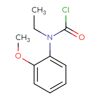 Chemical structure of N-ethyl-N-(2-methoxyphenyl)carbamoyl chloride - CSSB06256257447