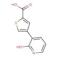 Chemical structure of 4-(2-hydroxypyridin-3-yl)thiophene-2-carboxylic acid - CSSB00010139049