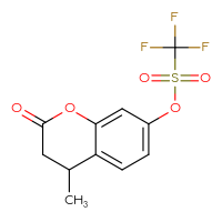 Chemical structure of 4-methyl-2-oxo-3,4-dihydro-2H-1-benzopyran-7-yl trifluoromethanesulfonate - CSSB20977129470