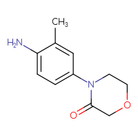 Chemical structure of 4-(4-amino-3-methylphenyl)morpholin-3-one - CSSB00010202056