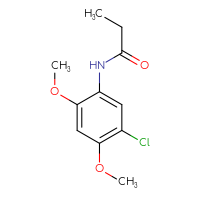 Chemical structure of N-(5-chloro-2,4-dimethoxyphenyl)propanamide - CSSB00000250350
