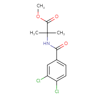 Chemical structure of methyl 2-[(3,4-dichlorophenyl)formamido]-2-methylpropanoate - CSSB00104218185