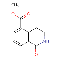 Chemical structure of methyl 1-oxo-1,2,3,4-tetrahydroisoquinoline-5-carboxylate - CSSB00010134381