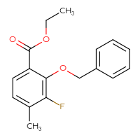 Chemical structure of ethyl 2-(benzyloxy)-3-fluoro-4-methylbenzoate - CSSB06258666437